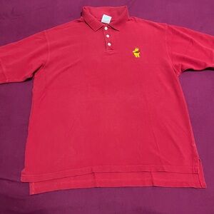Vintage Winnie The Pooh  Red Polo shirt Size medium